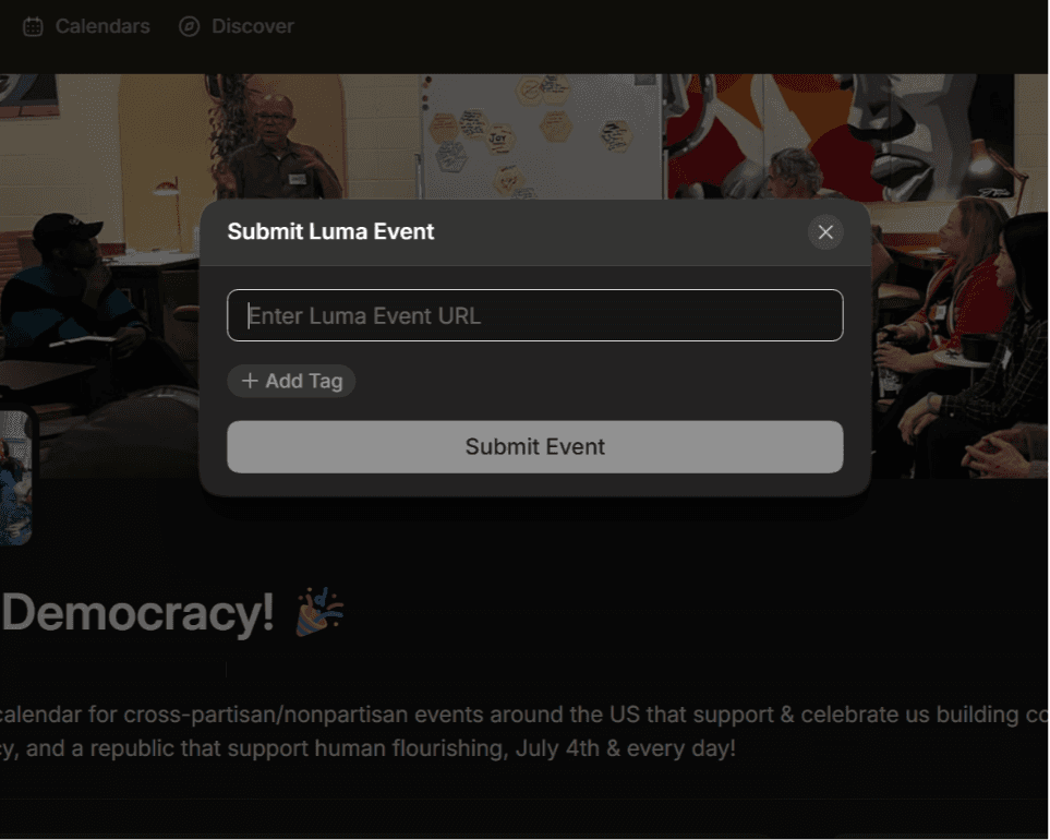 Submit existing Luma event